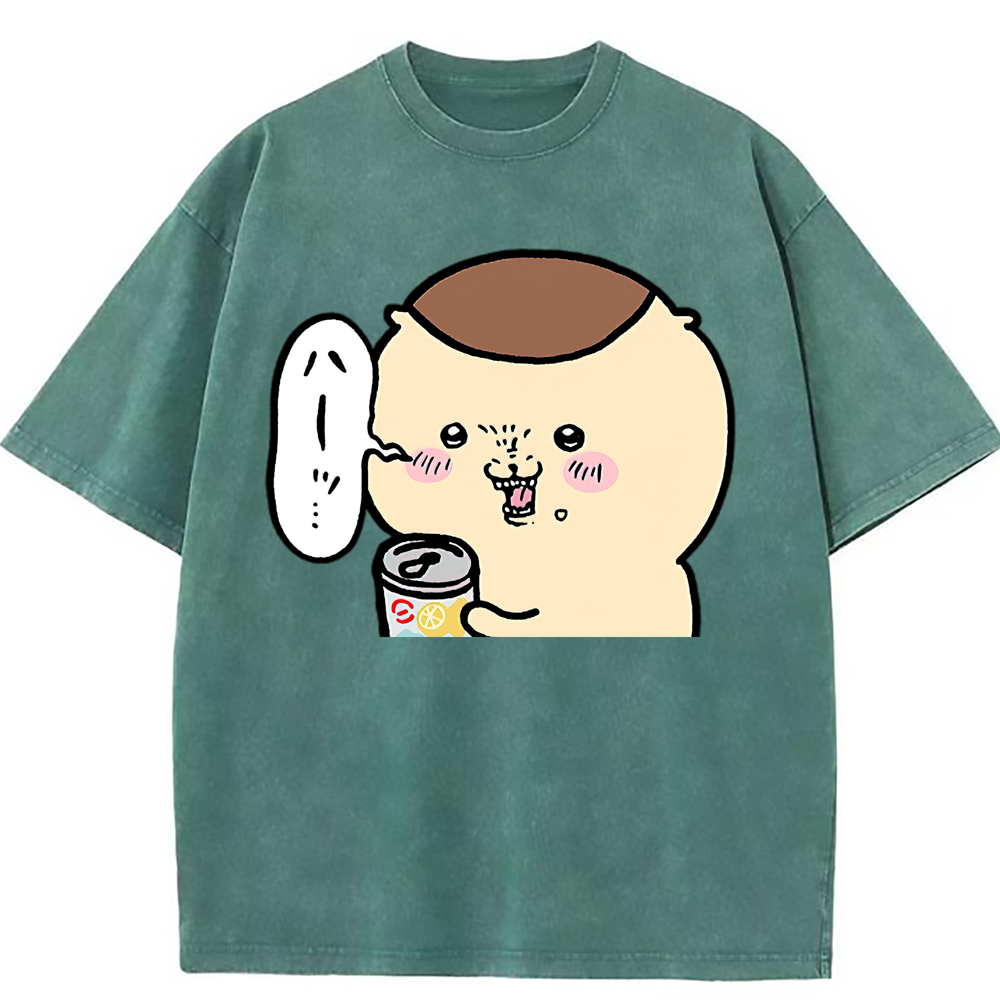 （画像用） ちいかわ くりまんじゅう Chii-kawa kuri manjū 綿100% ヴィンテージ風 半袖Tシャツ（フロントプリント）